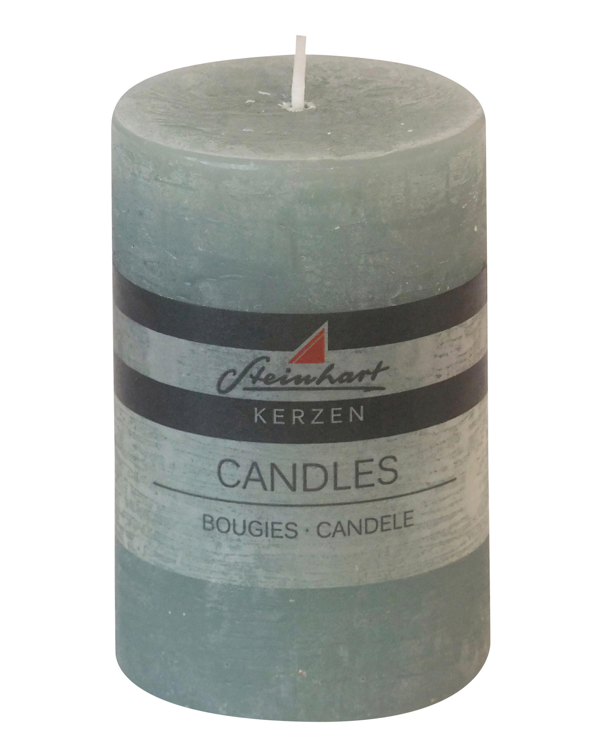 STUMPENKERZE  - Blau, Basics, Naturmaterialien (6,8/10,0cm) - Steinhart