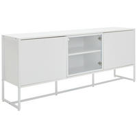 ŠIROKÁ KOMODA, bílá, 180/75/41 cm - bílá, Moderní, kov/kompozitní dřevo (180/75/41cm) - P & B