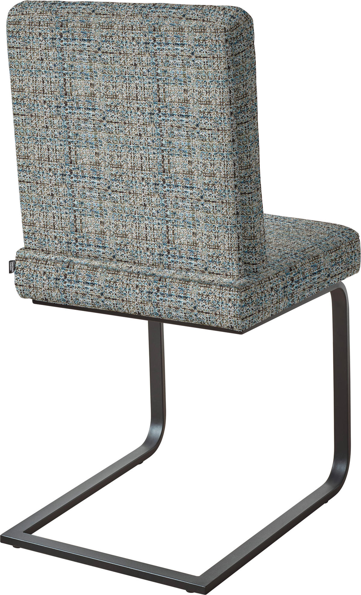 SCHWINGSTUHL  in Stahl Flachgewebe  - Blau/Schwarz, Design, Textil/Metall (60/92/60cm) - Dieter Knoll