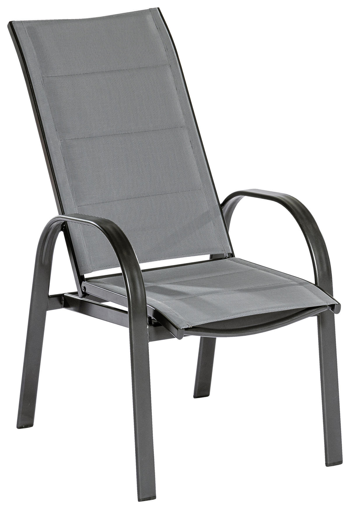 GARTENSET 7-teilig  - Graphitfarben/Grau, KONVENTIONELL, Glas/Textil - Gardenson