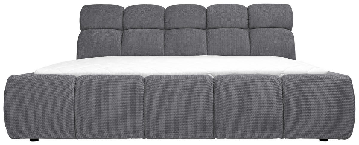 POLSTERBETT 140/200 cm  in Anthrazit  - Anthrazit/Schwarz, Design, Kunststoff/Textil (140/200cm) - Esposa