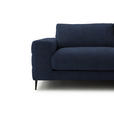 ECKSOFA  in Flachgewebe Dunkelblau  253/177 cm  - Schwarz/Dunkelblau, Design, Textil/Metall (253/177cm) - Dieter Knoll