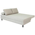 SCHLAFSOFA Lia in Webstoff Taupe  - Taupe/Schwarz, Design, Textil/Metall (197/84/92,5cm) - Hom`in