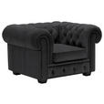 CHESTERFIELD-SESSEL - Wengefarben/Dunkelgrau, LIFESTYLE, Holz/Textil (115/76,5/96cm) - Landscape