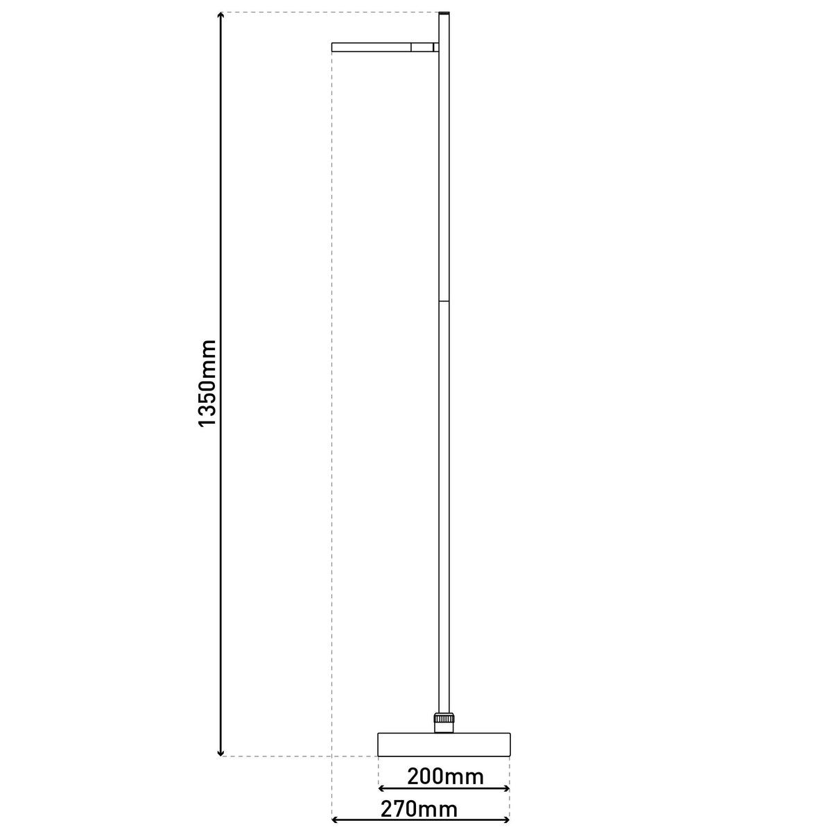 LED-STEHLEUCHTE 27/20/135 cm    - Schwarz, Design, Metall (27/20/135cm) - Näve