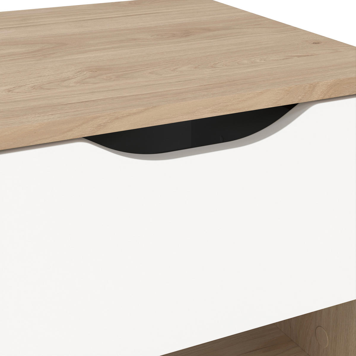 NACHTSCHRANK 40,2/47,4/39,8 cm  - Eichefarben/Weiß, Basics, Holzwerkstoff (40,2/47,4/39,8cm) - MID.YOU
