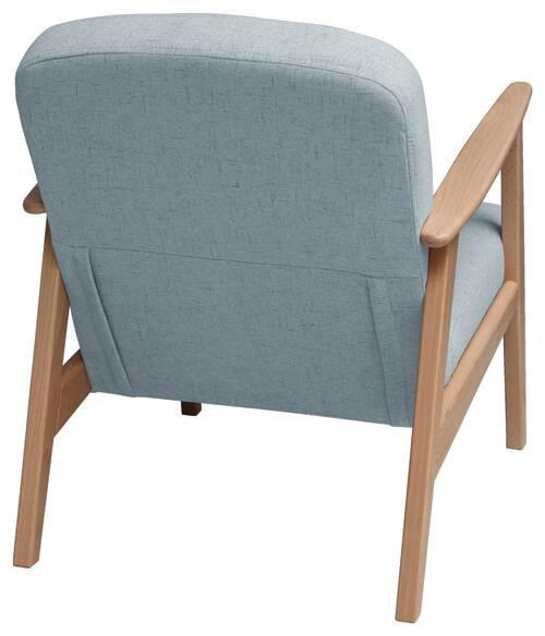 SESSEL Webstoff Buchefarben, Pastellblau    - Pastellblau/Buchefarben, MODERN, Holz/Textil (63/78/78cm) - Livetastic