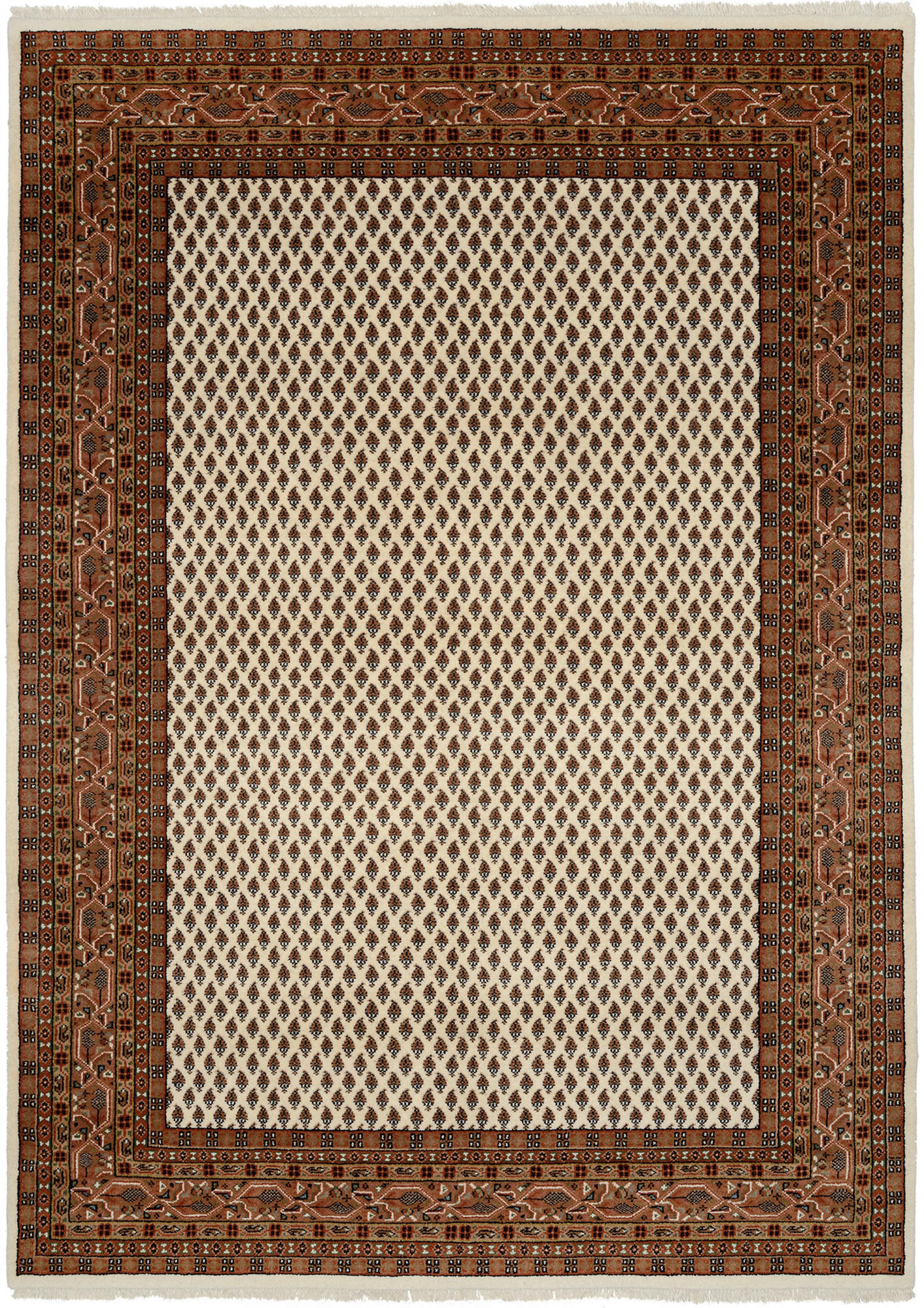 Cazaris Orientteppich Braun, Creme 40x60 cm