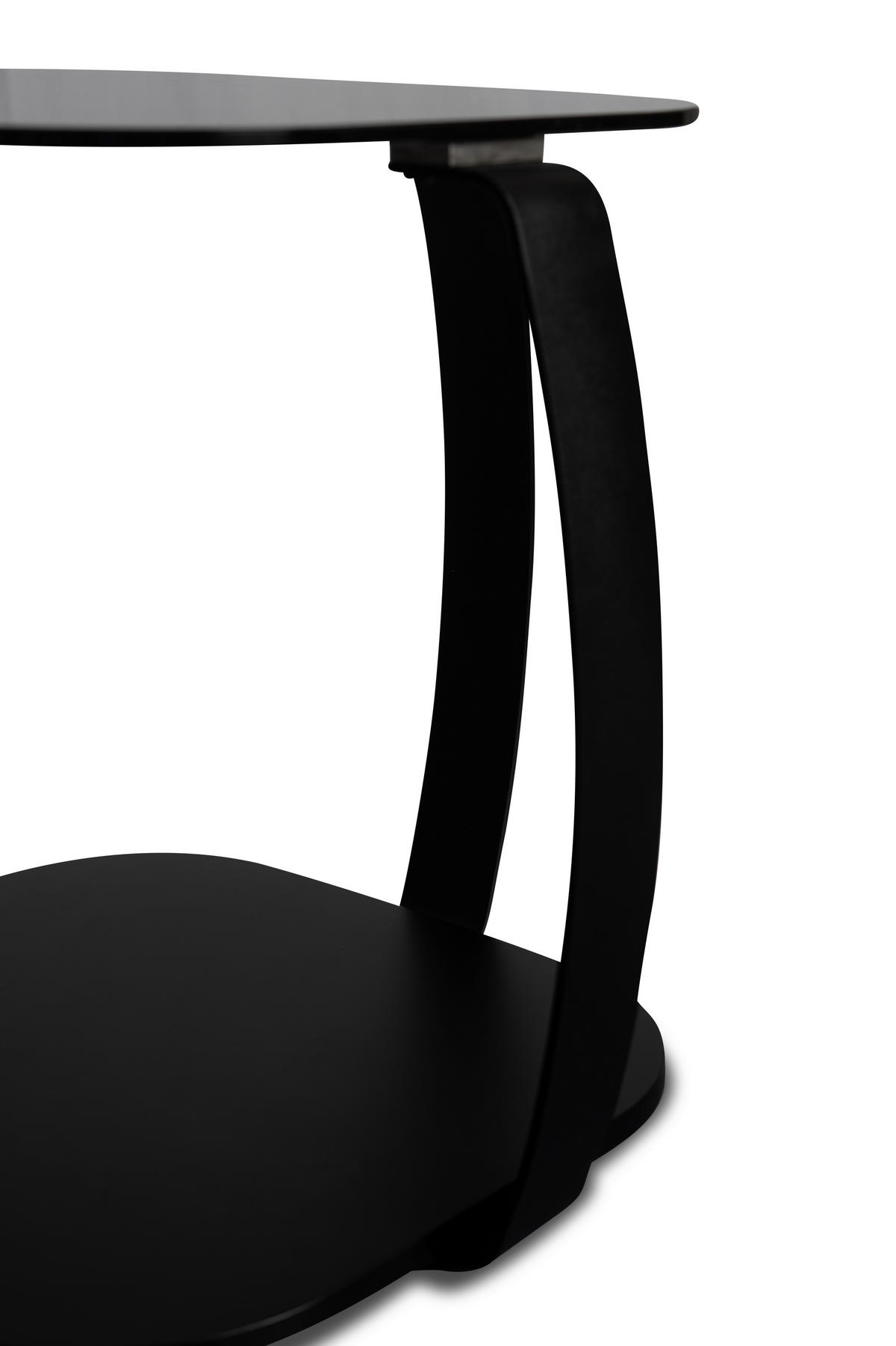 COUCHTISCH Sicherheitsglas 45/45/50 cm quadratisch Schwarz  - Schwarz, Design, Glas/Metall (45/45/50cm) - Xora