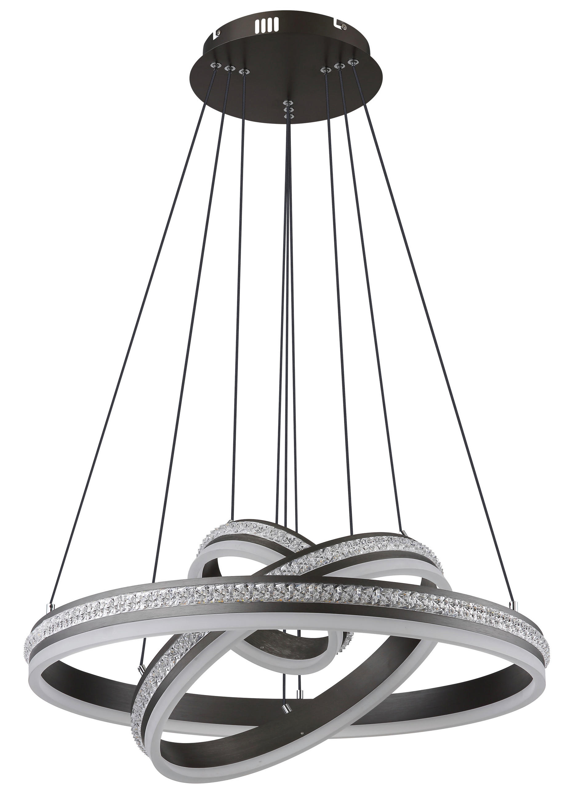 Globo Led-Hängeleuchte Klar, Opal, Titan 60x120x60 cm