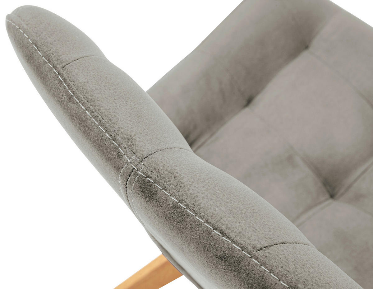 STUHL  in Flachgewebe  - Hellgrau, Konventionell, Holz/Textil (56/84/63cm) - Carryhome