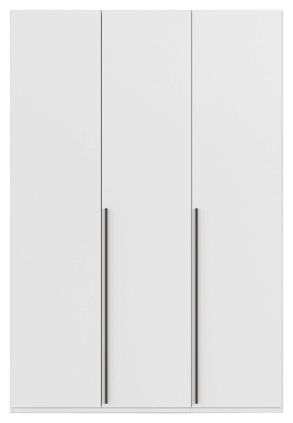 DREHTÜRENSCHRANK 151/223/60 cm 3-türig Weiß  - Graphitfarben/Weiß, Design, Holzwerkstoff/Metall (151/223/60cm) - home24