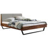 BETT 140/200 cm  in Anthrazit, Nussbaumfarben  - Anthrazit/Nussbaumfarben, Natur, Holz/Textil (140/200cm) - Hasena