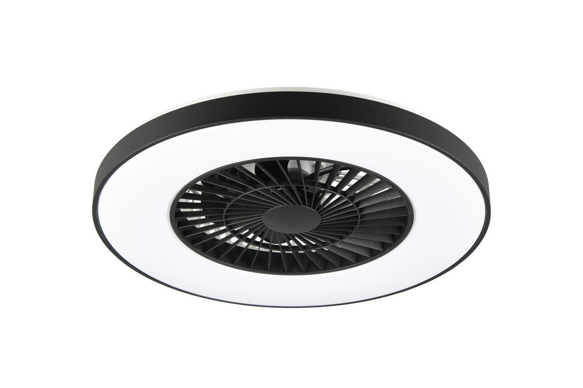 Deckenleuchte mit Ventilator 58,0/18,0 cm   - Schwarz, LIFESTYLE, Kunststoff (58,0/18,0cm)