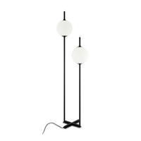 STOJACÍ LAMPA, 44/32/150 cm - bílá/černá, Trend, kov/sklo (44/32/150cm) - MAYTONI