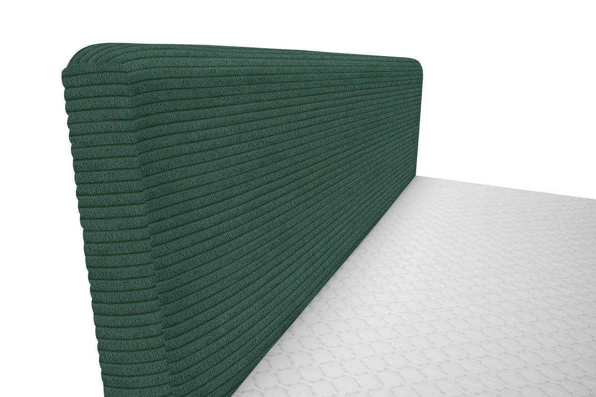 BOXBETT 160/200 cm  in Waldgrün  - Waldgrün/Schwarz, Design, Holz/Holzwerkstoff (160/200cm) - Xora