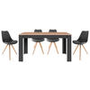 TISCHGRUPPE Schwarz, Eiche Artisan  - Eichefarben/Schwarz, MODERN, Kunststoff/Metall - MID.YOU