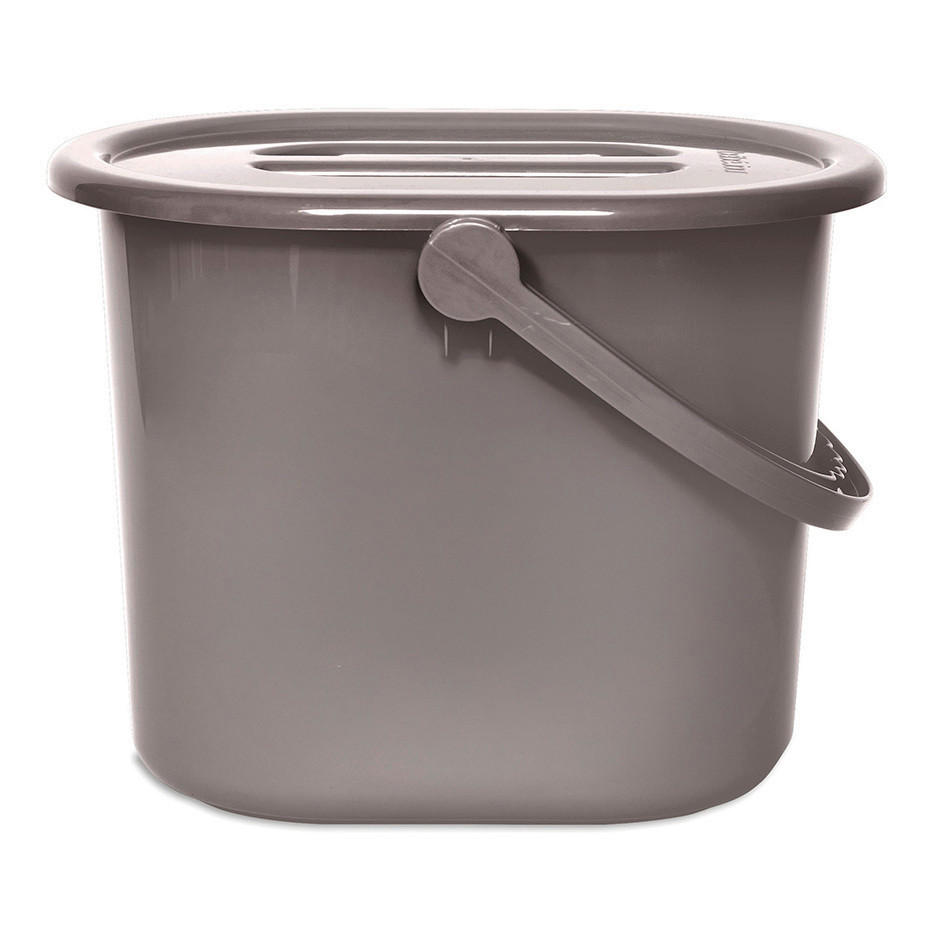 WINDELEIMER  CHALK BROWN  - Graubraun, Basics, Kunststoff (36.5/32/28cm) - Bebe Jou