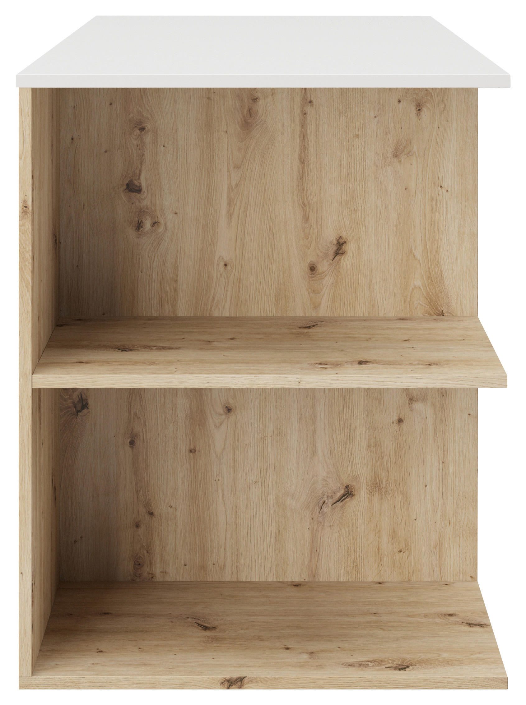 Thumbnail - Mid.you Schreibtisch, Weiß, Wildeiche, Holzwerkstoff, C-Form, 75x60x120 cm, Fsc, Regal, Arbeitszimmer, Schreibtische, Bü...