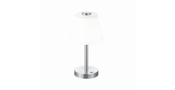 LED-TISCHLEUCHTE - Weiß/Nickelfarben, KONVENTIONELL, Glas/Metall (15/29cm) - Novel