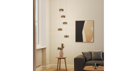 LED-HÄNGELEUCHTE 43/150 cm  - Schwarz, Design, Glas/Kunststoff (43/150cm) - Novel