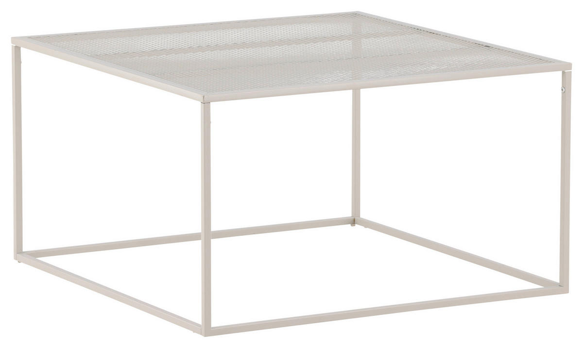 COUCHTISCH 80/80/45 cm quadratisch Beige  - Beige, Design, Metall (80/80/45cm) - Livetastic