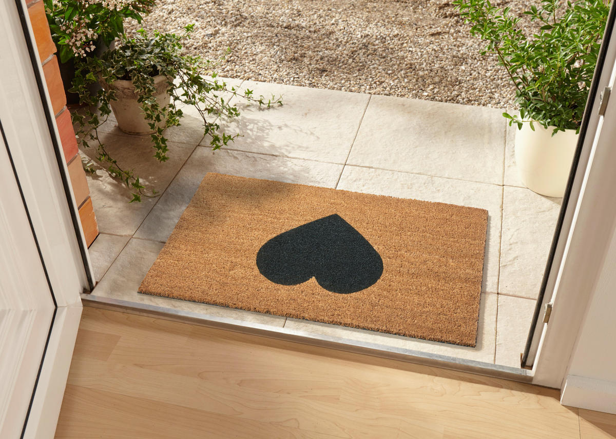 KOKOSMATTE  45/75 cm  Schwarz, Hellbraun  - Hellbraun/Schwarz, Basics, Naturmaterialien/Kunststoff (45/75cm)