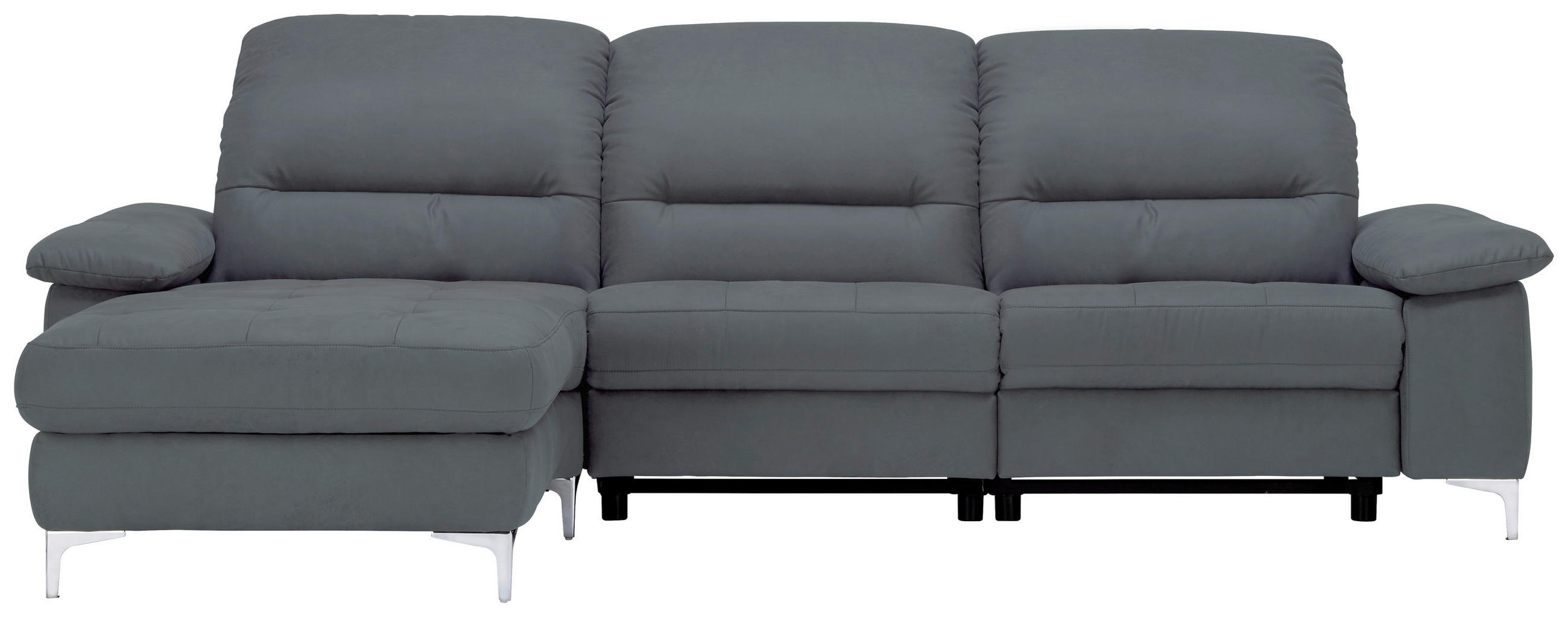 ECKSOFA  in Mikrofaser Anthrazit  184/280 cm  - Anthrazit, Design, Textil (184/280cm) - Pure Home Comfort