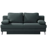 SCHLAFSOFA  in Cord Grau  - Chromfarben/Grau, MODERN, Textil/Metall (194/91/90cm) - Novel