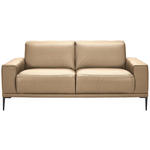 2-SITZER-SOFA  in Echtleder Beige   - Beige/Schwarz, Design, Leder/Metall (180/82/92cm) - Johann Jakob