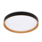 LED-DECKENLEUCHTE Nashville 48/8 cm  - Schwarz/Sonoma Eiche, Basics, Kunststoff/Metall (48/8cm) - Novel