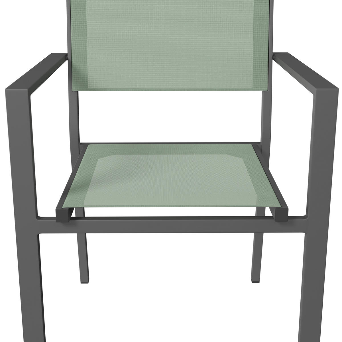 STAPELSESSEL Aluminium Anthrazit, Grün  - Anthrazit/Grün, Design, Textil/Metall (57/88/58cm) - Ambia Garden