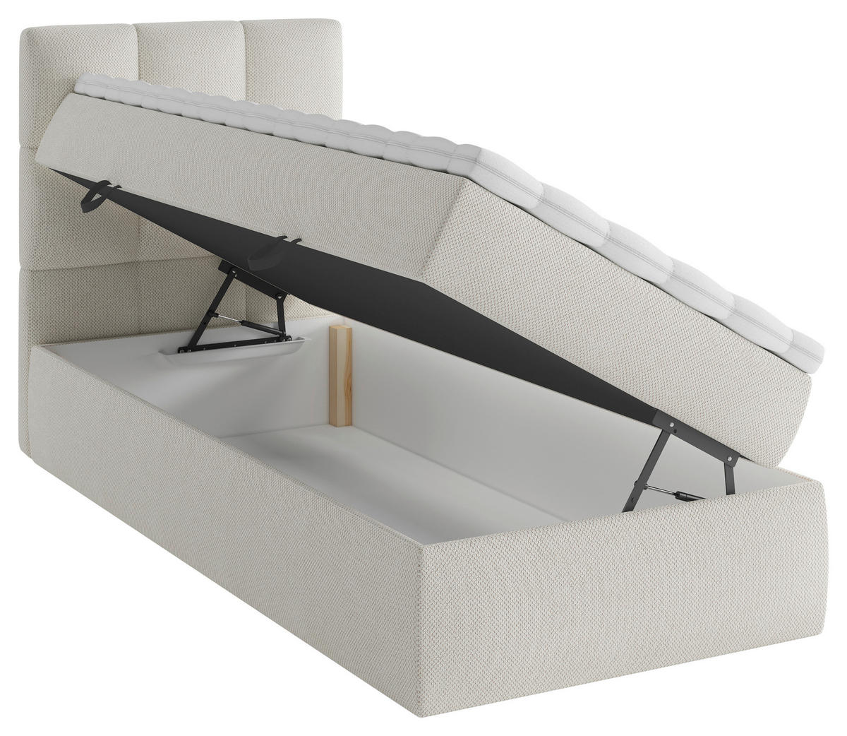BOXSÄNG 90/200 cm  i beige  - beige/svart, Modern, trämaterial/trä (90/200cm) - MID.YOU