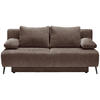 SCHLAFSOFA in Webstoff Greige  - Greige/Schwarz, Modern, Textil/Metall (200/90/100cm) - Ti'me