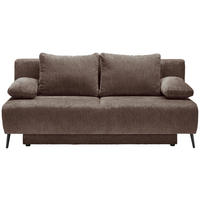 SCHLAFSOFA in Webstoff Greige  - Greige/Schwarz, Modern, Textil/Metall (200/90/100cm) - Ti'me
