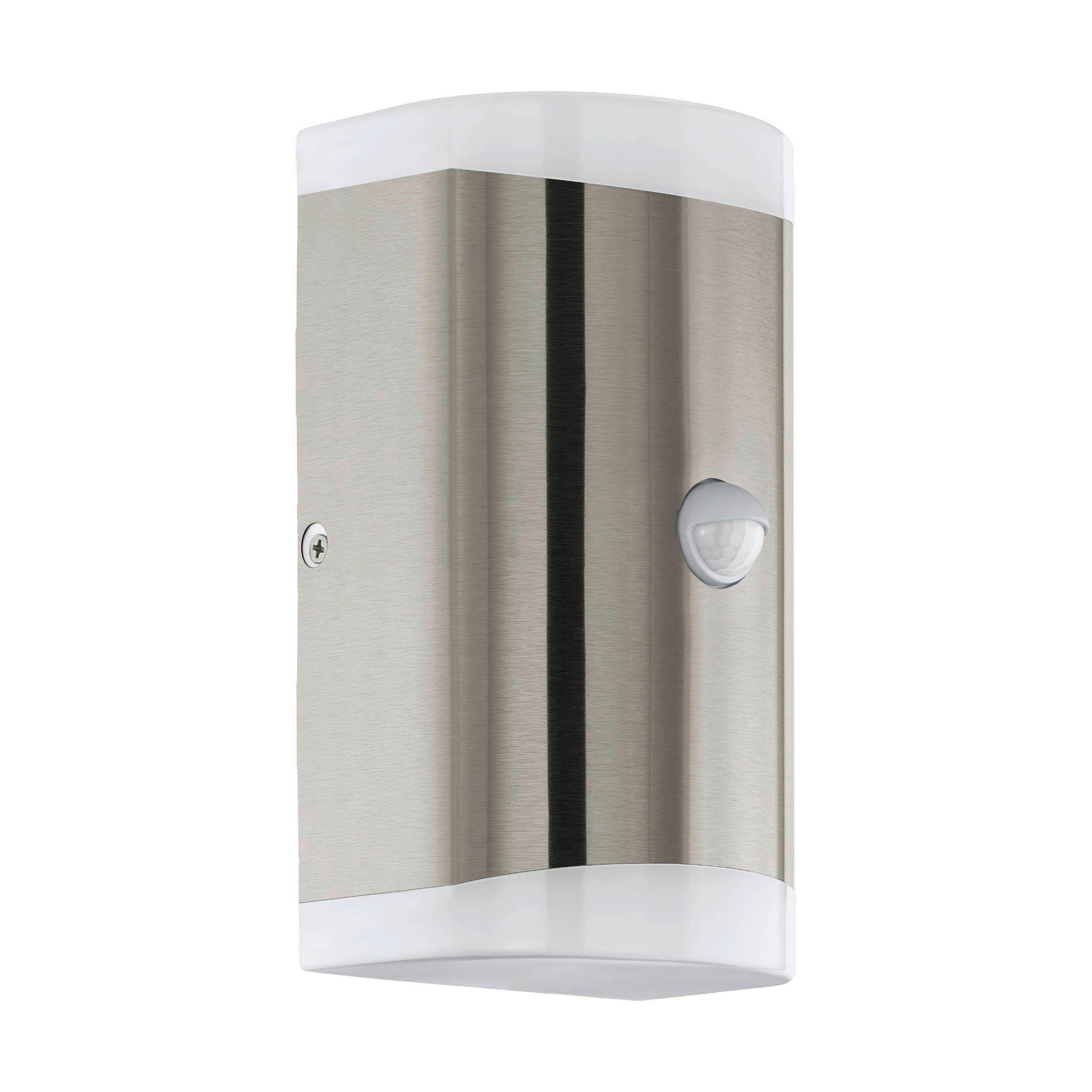 AUßENWANDLEUCHTE Carpinera 10,5 cm  - Edelstahlfarben/Weiß, Basics, Kunststoff/Metall (10,5cm) - Eglo