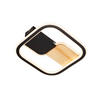 LED-DECKENLEUCHTE 22 W    30/30/6 cm  - Schwarz/Naturfarben, Lifestyle, Holz/Kunststoff (30/30/6cm) - Novel