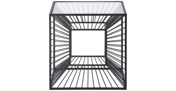 COUCHTISCH ESG 40/40/40 cm quadratisch Schwarz  - Schwarz, Trend, Glas/Metall (40/40/40cm) - Xora