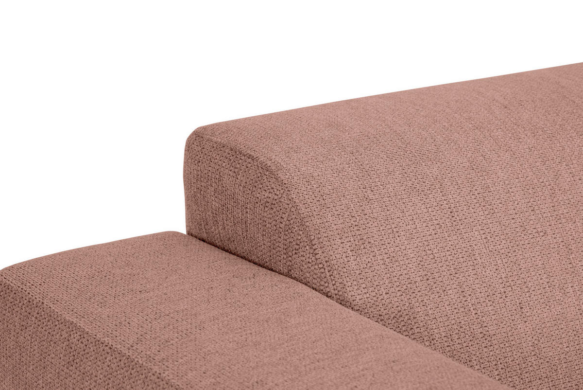 3-SITZER-SOFA OSLO_LZ in Webstoff Taupe  - Taupe/Schwarz, Design, Holz/Textil (218/77/93cm) - MID.YOU