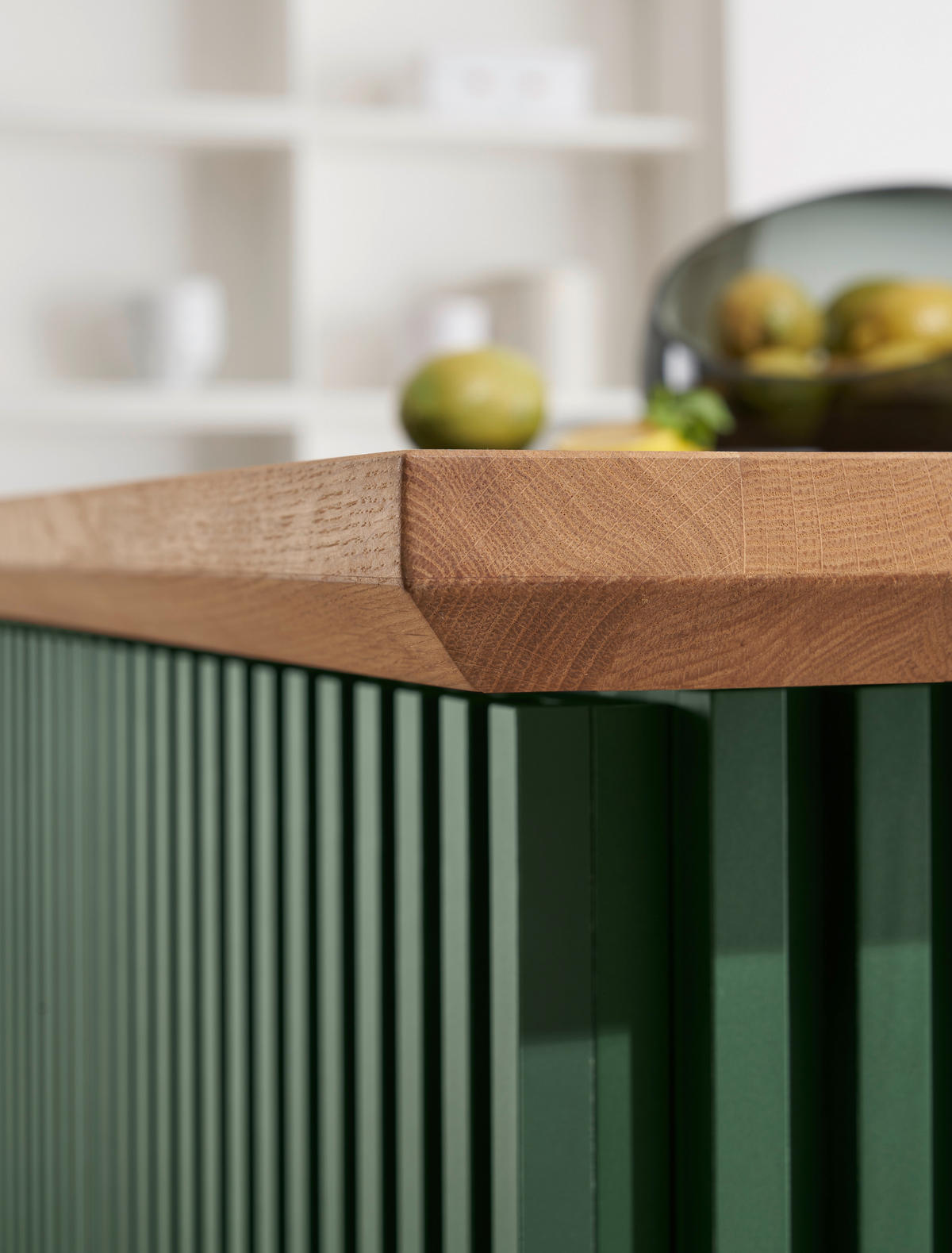 KÜCHENINSEL 160/88/90 cm  in Grün  - Eichefarben/Grün, Basics, Holz/Holzwerkstoff (160/88/90cm) - Carryhome