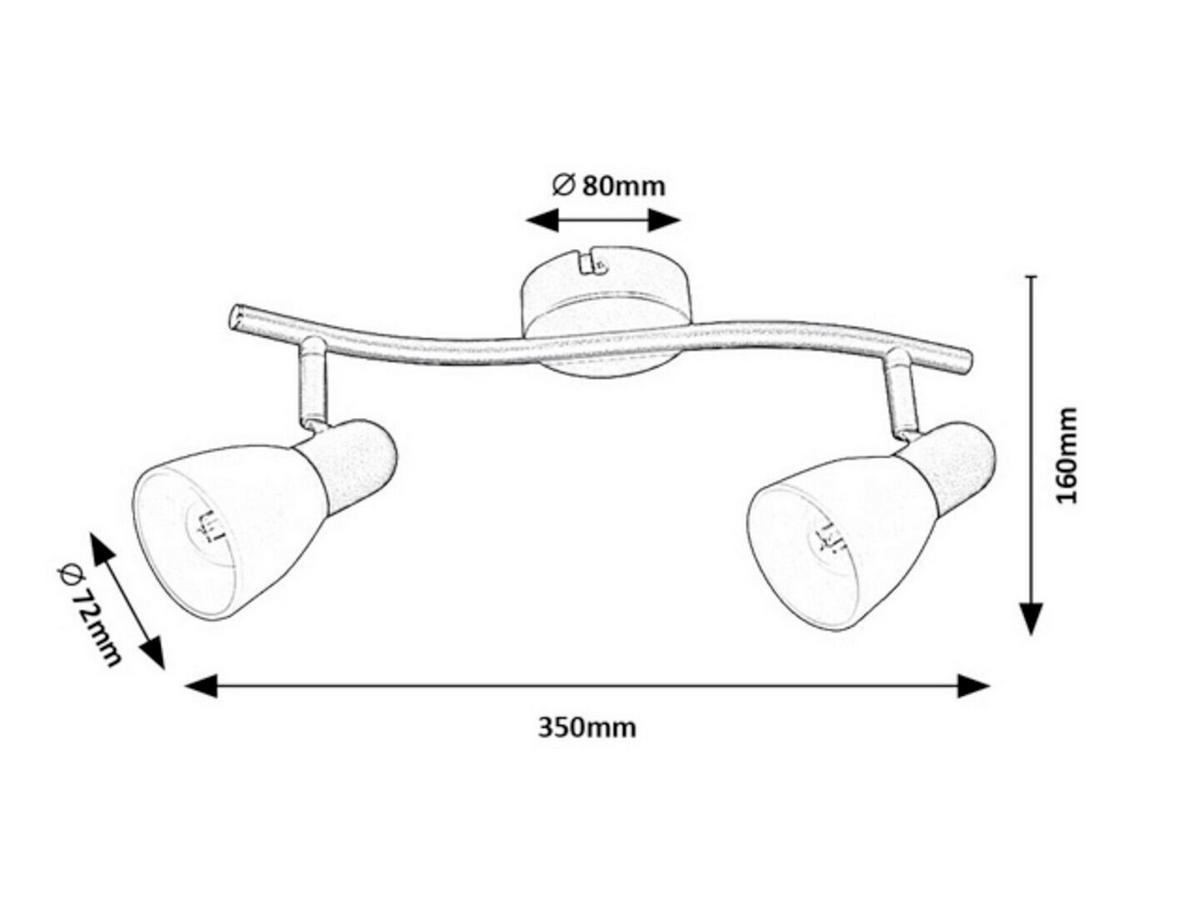 REFLEKTOR SOMA  - bela/crna, Osnovno, staklo/metal (35/7,2/16cm)