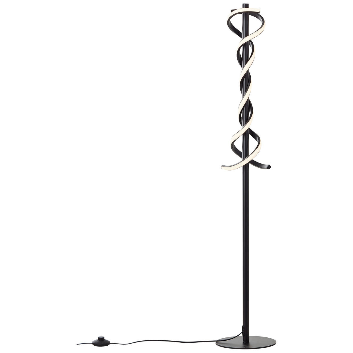 LED-STEHLEUCHTE - Schwarz, Design, Kunststoff/Metall (23/127,9cm) - Brilliant