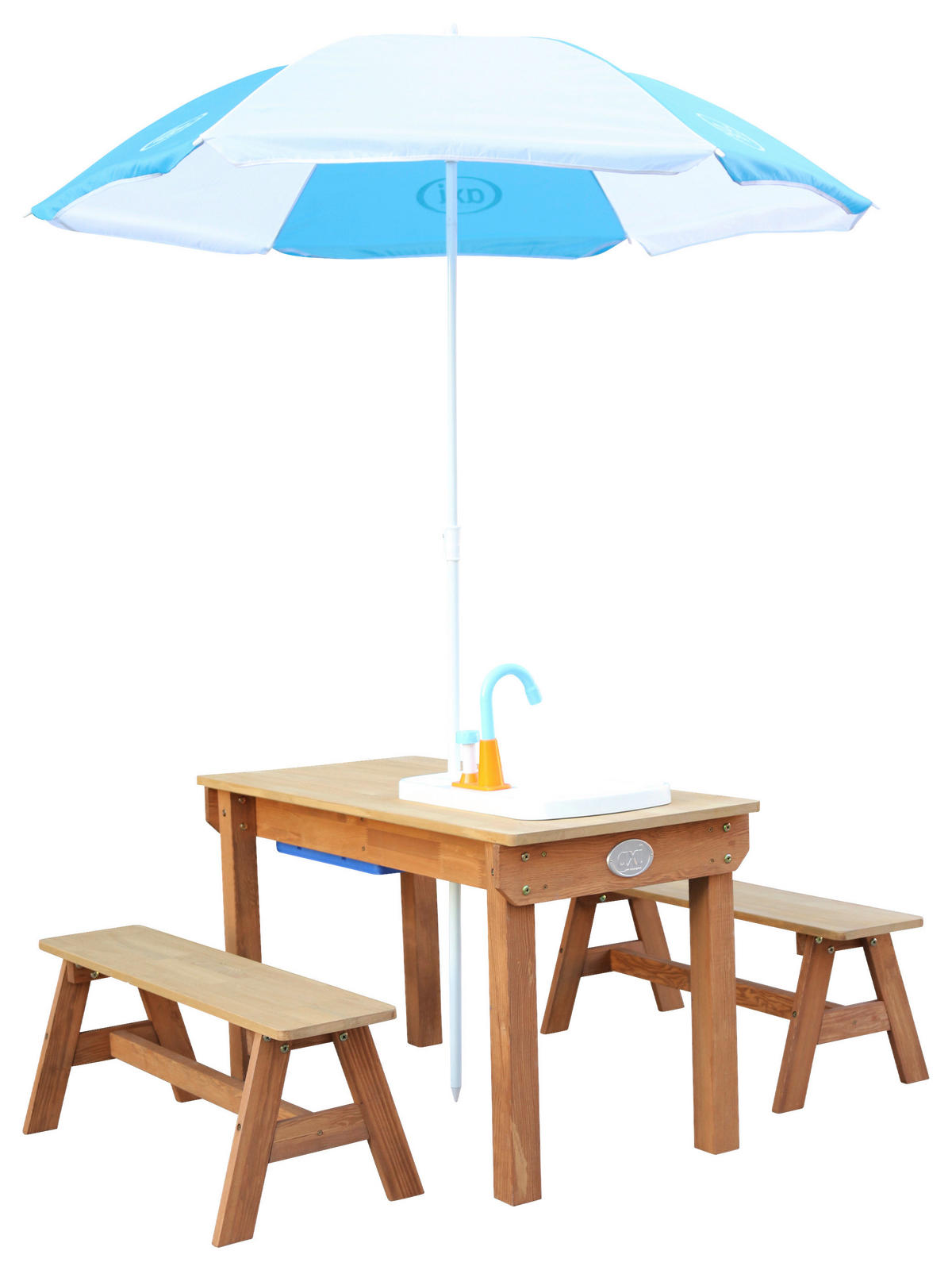 SAND- OCH VATTENBORD - brun, Klassisk, trä/plast (92,5/50,5/94cm)