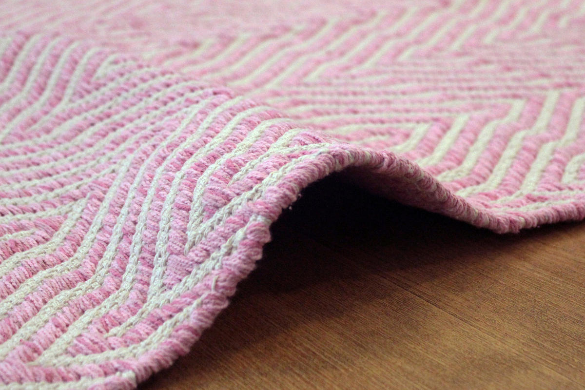 FLACHWEBETEPPICH 120/170 cm Pink  - Pink, KONVENTIONELL, Textil (120/170cm)