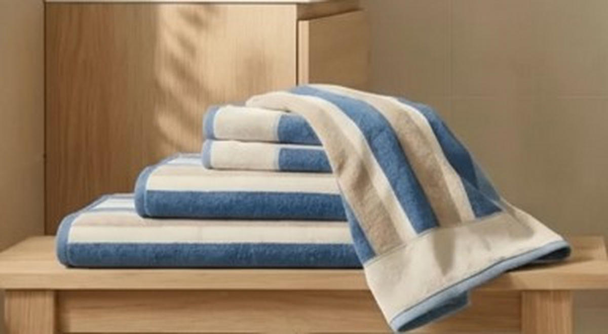 DUSCHTUCH 70/140 cm ELLA  - Blau, KONVENTIONELL, Textil (70/140cm) - Esposa