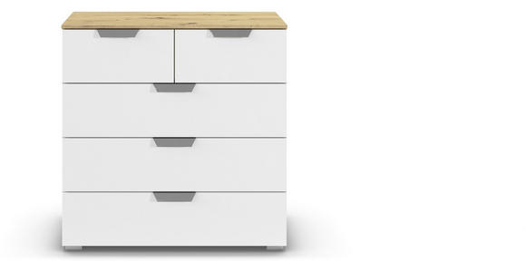KOMMODE  in 80/81/42 cm  - Chromfarben/Weiß, Design, Holzwerkstoff/Metall (80/81/42cm) - Carryhome