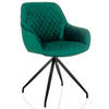 ARMLEHNSTUHL  in Samt  - Schwarz/Grün, MODERN, Textil/Metall (58/87/57cm) - MID.YOU