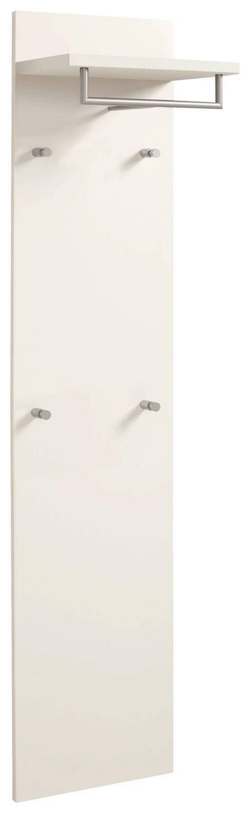 GARDEROBNI PANEL - srebrne barve/bela, Design, leseni material (42/170/27cm) - Novel