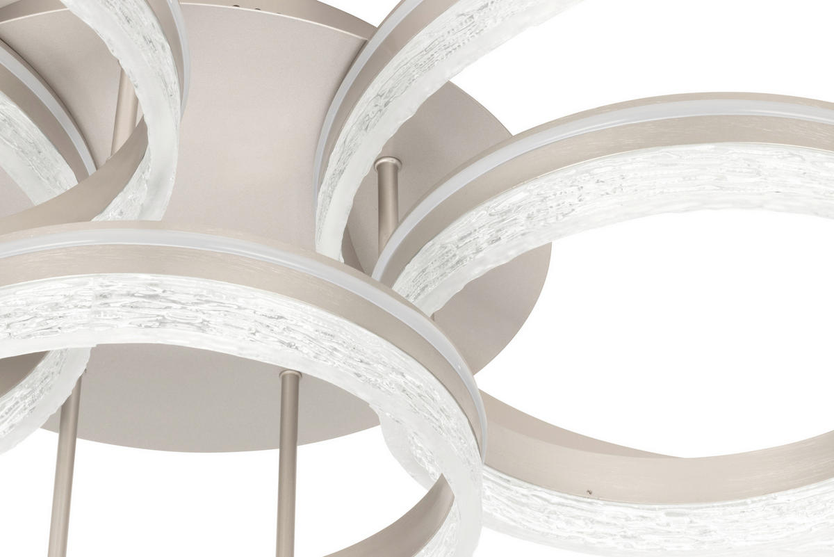LED-DECKENLEUCHTE Swansea 100/56/22 cm   - Cappuccino, Design, Kunststoff/Metall (100/56/22cm) - Novel