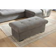 HOCKERBANK 108/42/54 cm Flachgewebe Grau Kunststoff  - Schwarz/Grau, Design, Kunststoff/Textil (108/42/54cm) - Xora